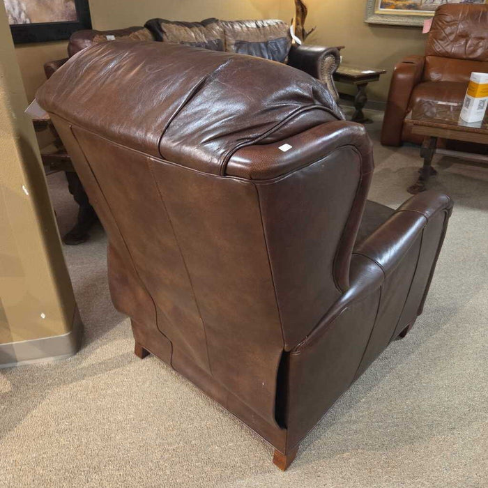 Brown Leather Stressess Recliner (SAK)