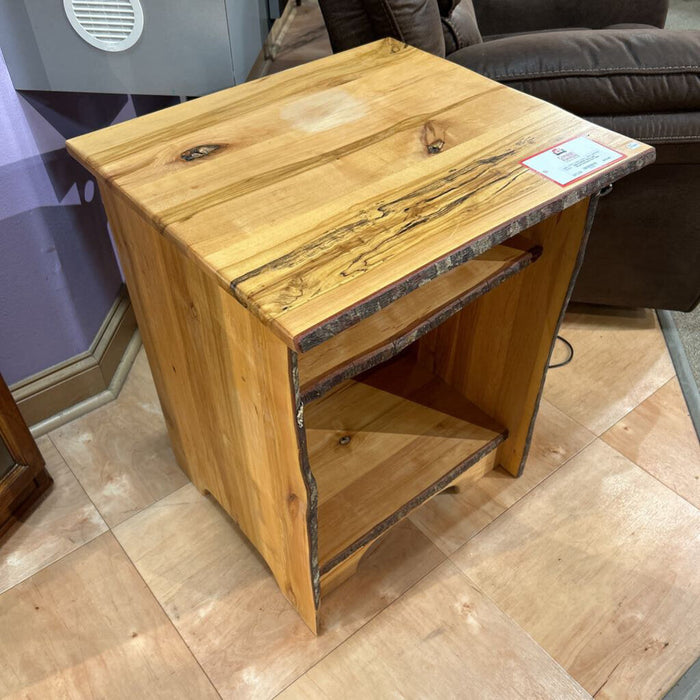 Light Wood 2-Drawer End Table (BLA)