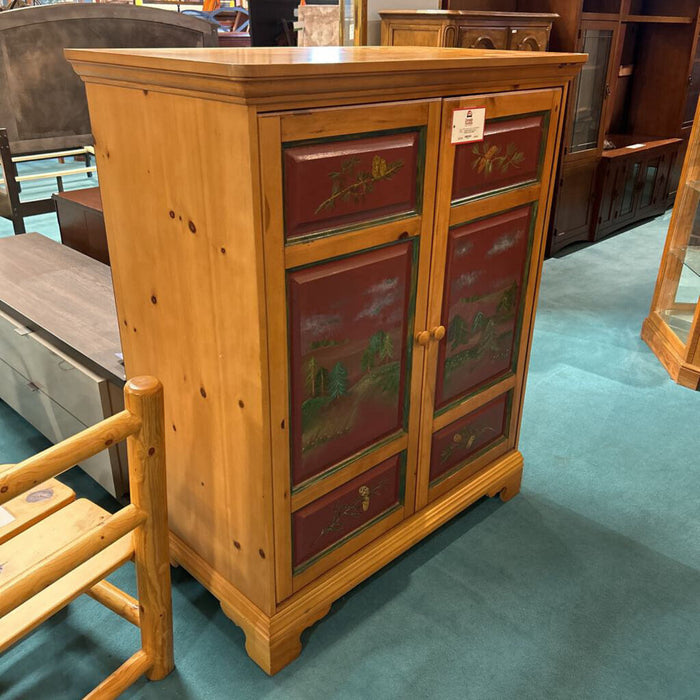 Oak 2 Door Painted Armoire (BAH)