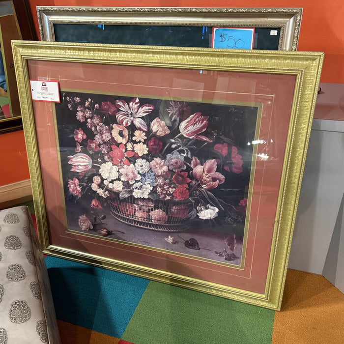 Floral Art w/ Gold Frame (KL)