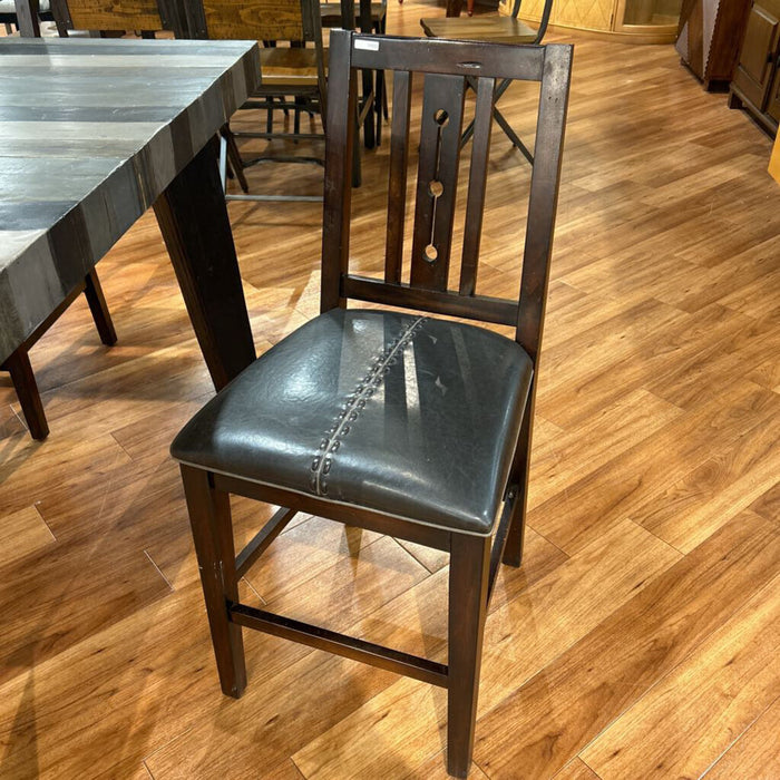 S/4 Leather Rustic Barstools (KHK)