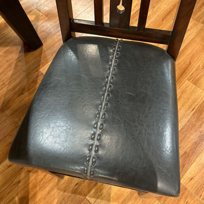 S/4 Leather Rustic Barstools (KHK)