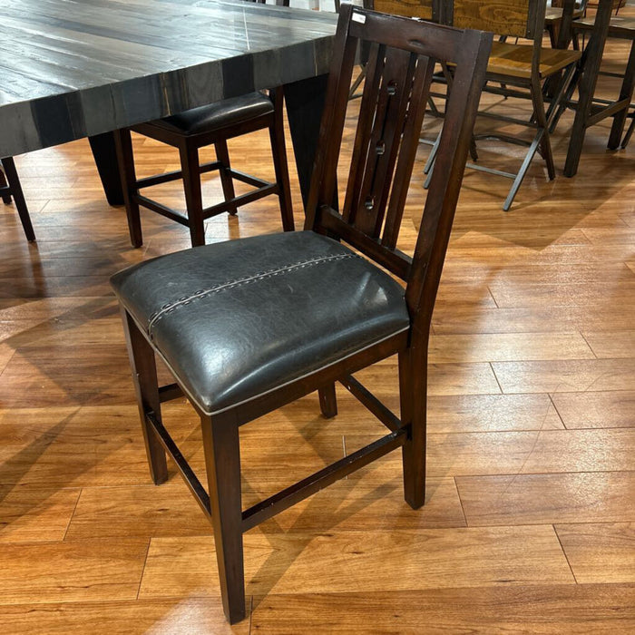 S/4 Leather Rustic Barstools (KHK)