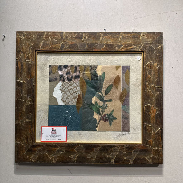 Framed Artwork Of Green Plant (LS)