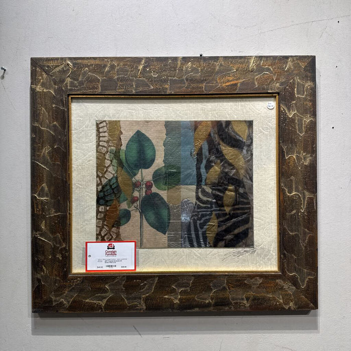 Framed Artwork Of Green Plant (LS)