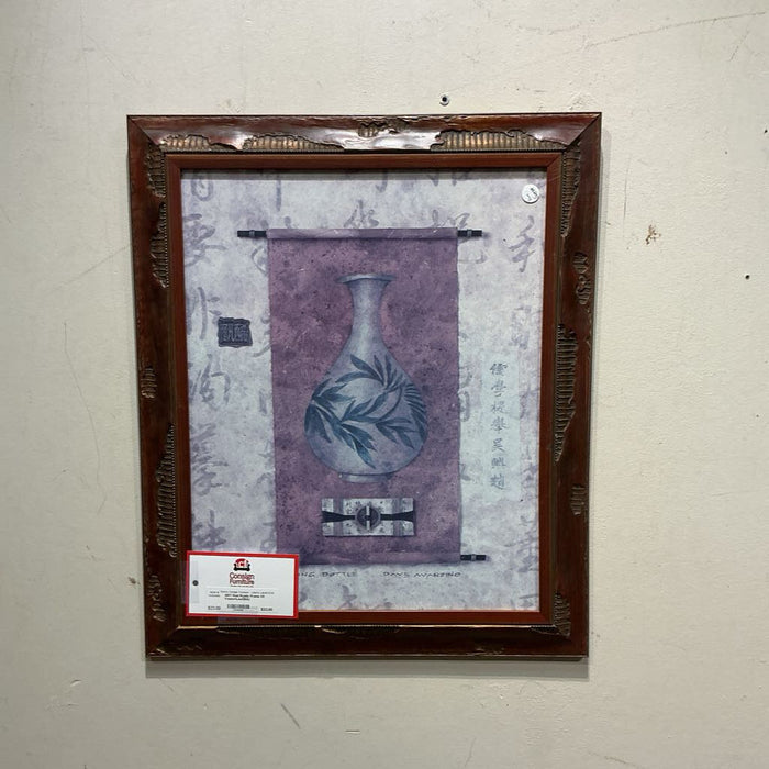 Red Rustic Frame Of Vases+Leaf(BA)