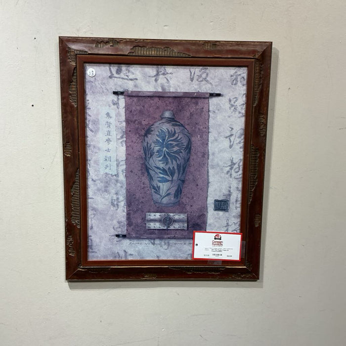 Red Rustic Frame Of Vases+Leaf(BA)