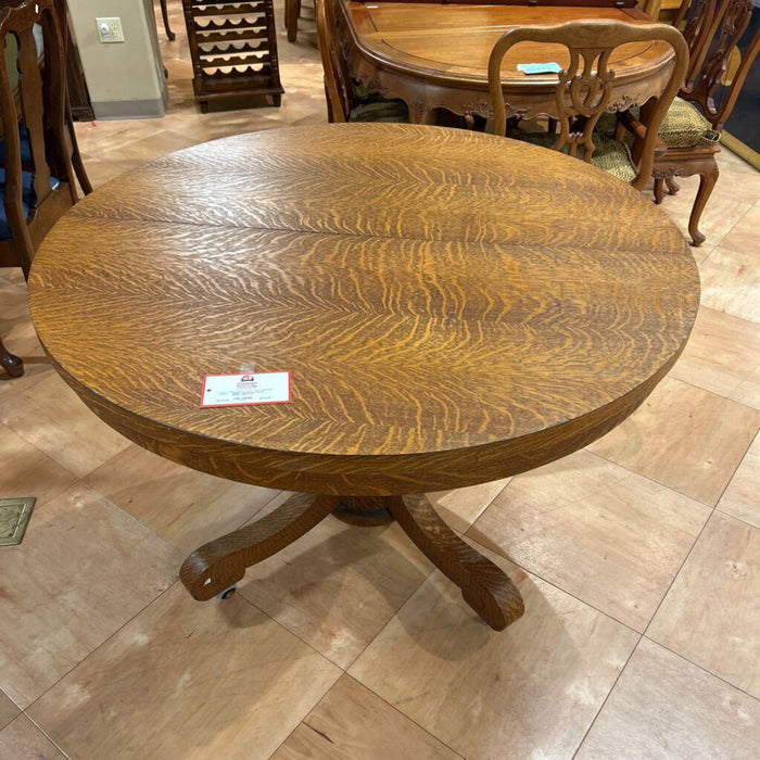 Oak Brown Round Dining Table(ALK)
