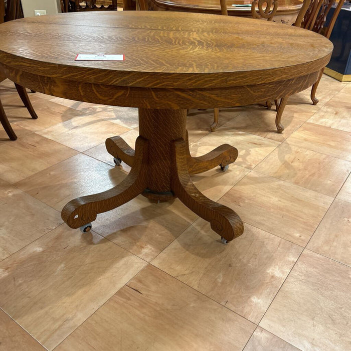 Oak Brown Round Dining Table(ALK)