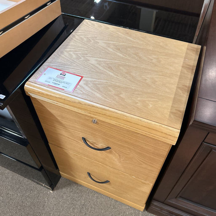 2-Drawer Wood File Cabinet (BLA)