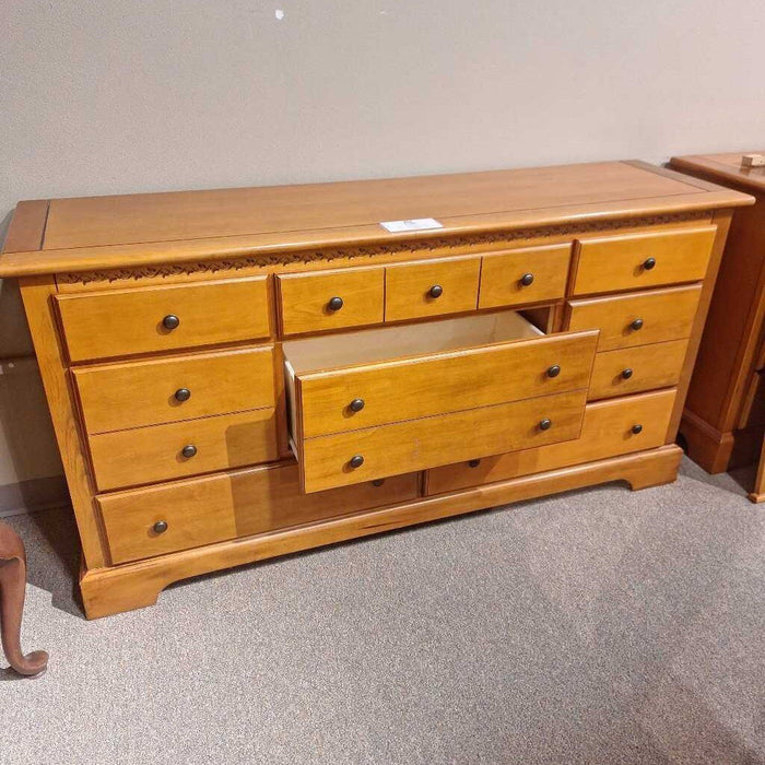 Brown Carved Long Dresser (LSI)