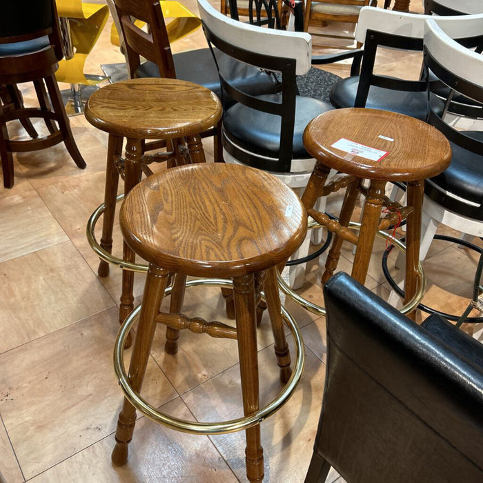 S/3 Oak Swivel Barstools (TH)