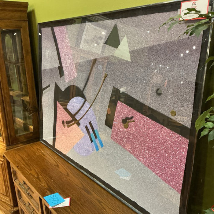 Abstract Large Black Frame Artwork (LCKH)