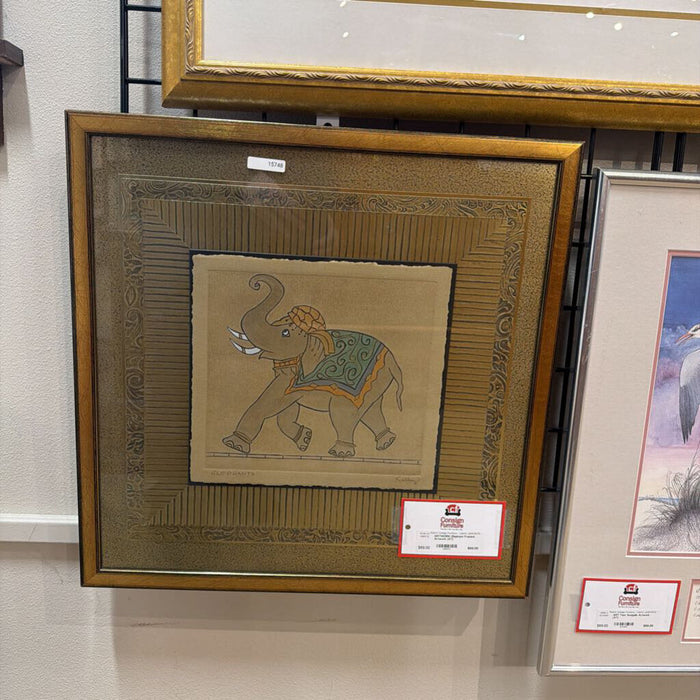 Elephant Framed Artwork (AT)
