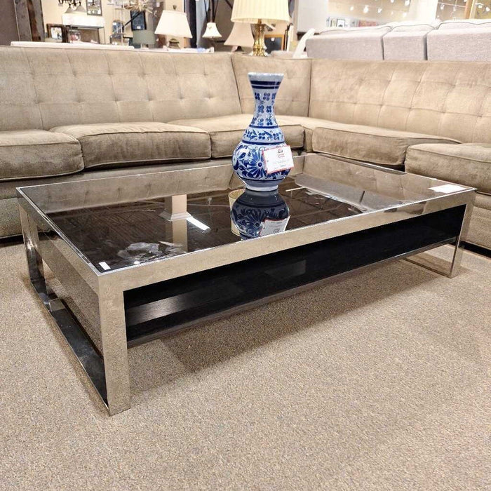 Black GT + Silver Trim Coffee Table (ALK)