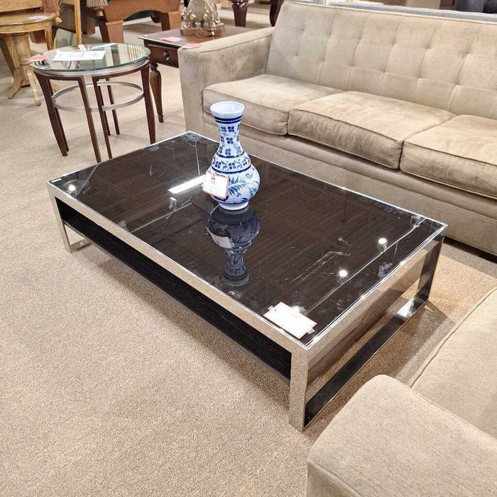 Black GT + Silver Trim Coffee Table (ALK)