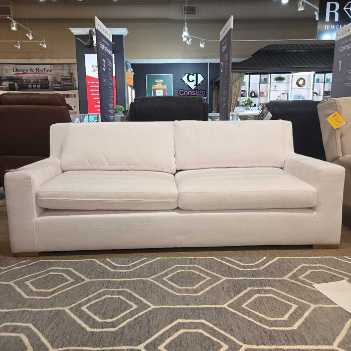 Restoration Hardware White Fabric Sofa (BLMH)