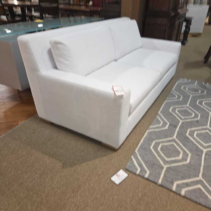 Restoration Hardware White Fabric Sofa (BLMH)