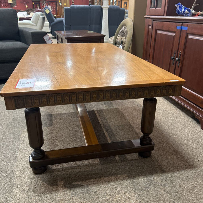 Hand Carved Vintage Cocktail Table (LSH)