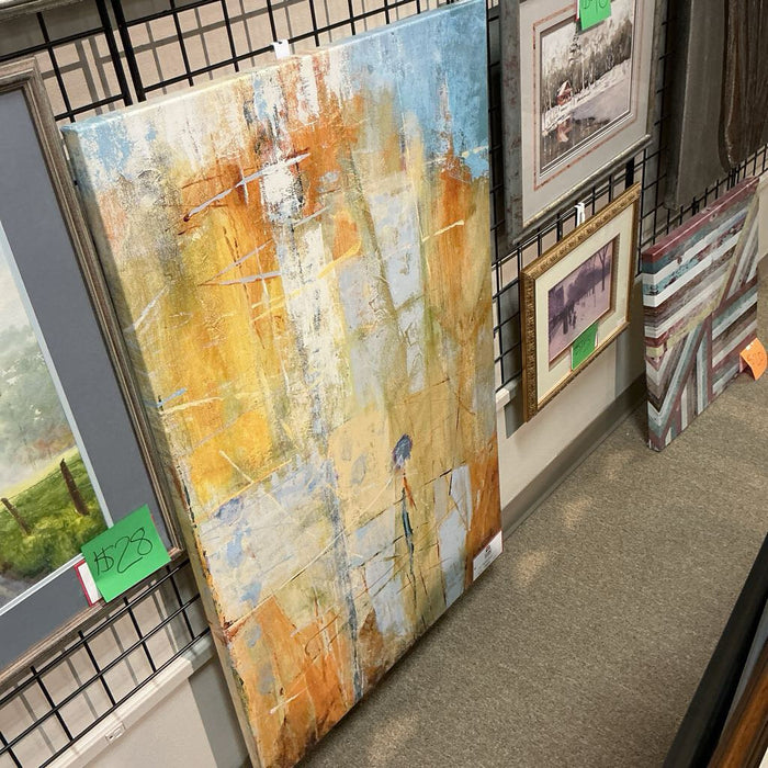 Multi-Color Abstract Canvas (KL)