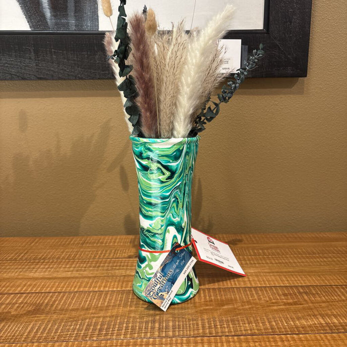 Hand Painted Vase Green (TC)