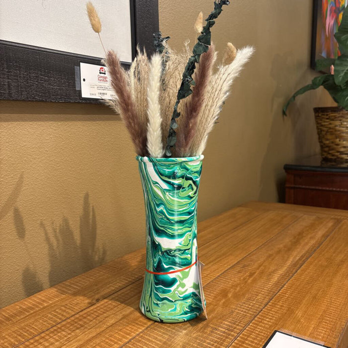 Hand Painted Vase Green (TC)