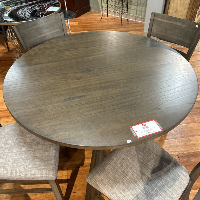 Round Grey Wood Dining Table+4Ch(KHH)