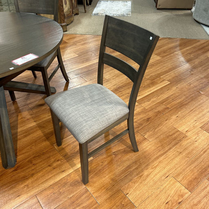 Round Grey Wood Dining Table+4Ch(KHH)