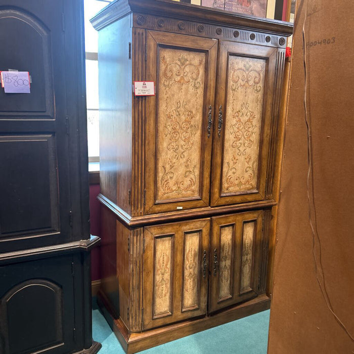 4 Door Paisley Painted Armoire (ATH)