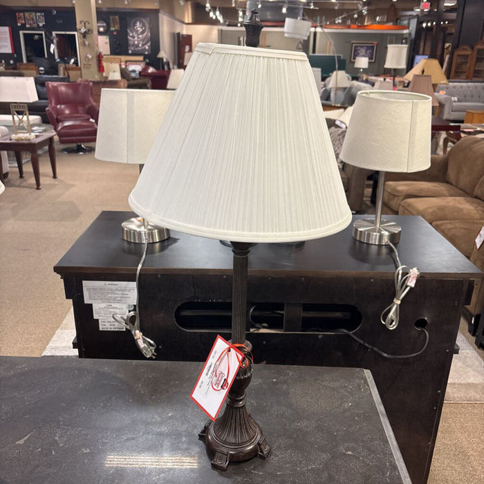 Brown Ornate Buffet Lamp (AA)