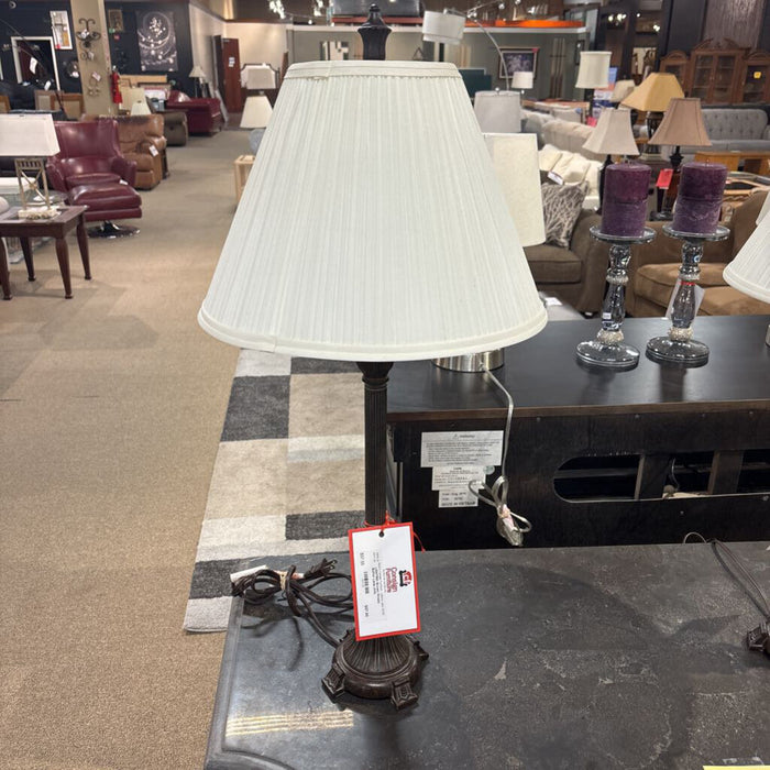 Brown Ornate Buffet Lamp (AA)