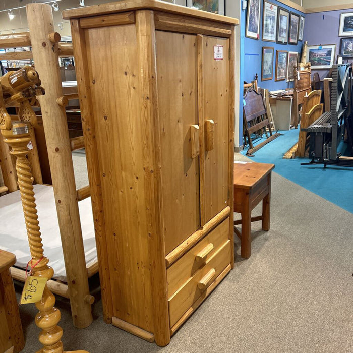 Pine/Log Clothing Armoire (KLH)