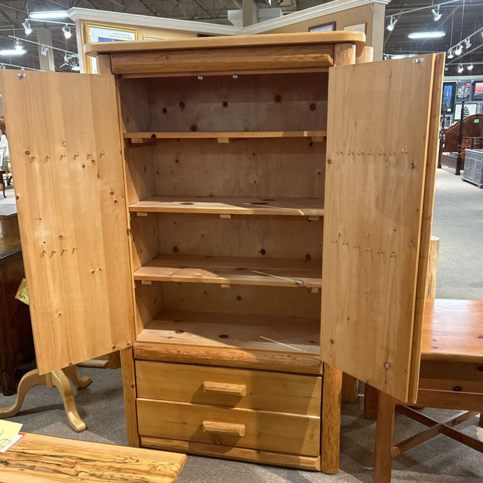 Pine/Log Clothing Armoire (KLH)