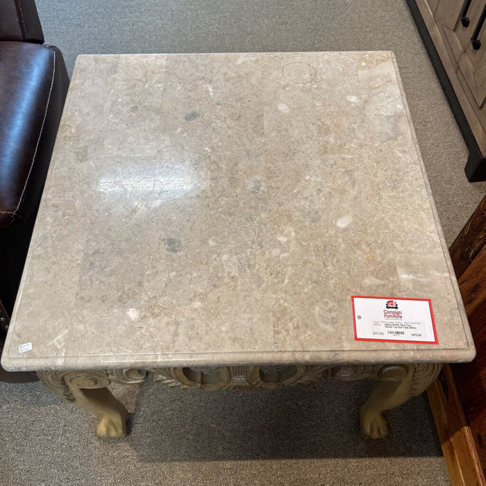 Faux Marble Top End Table (BHA)
