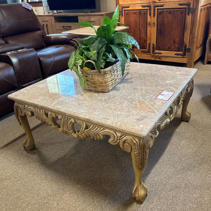 Faux Marble Top Coffee Table (BII)