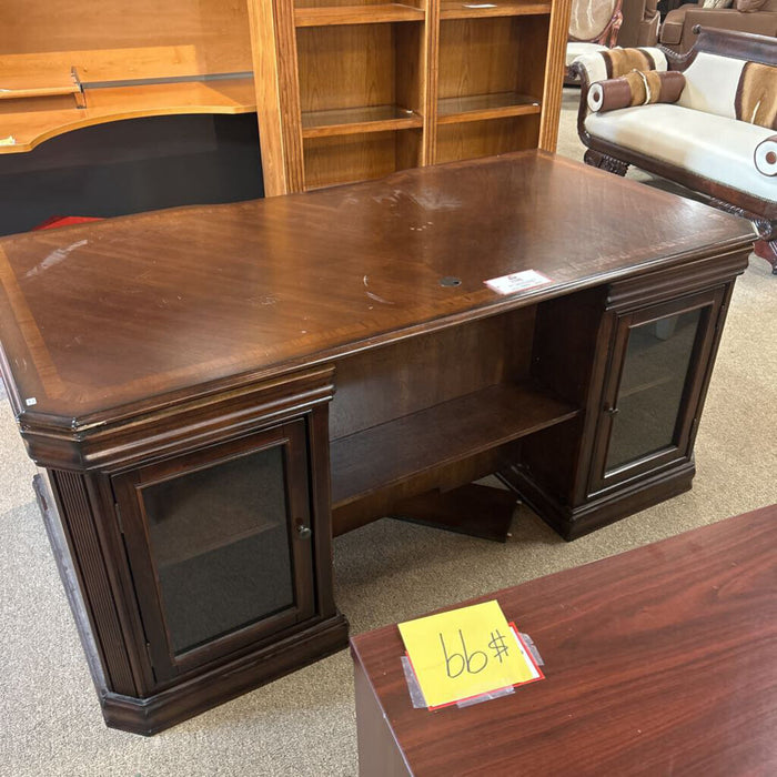 Dark Brown Wood Executive Desk (ATH)