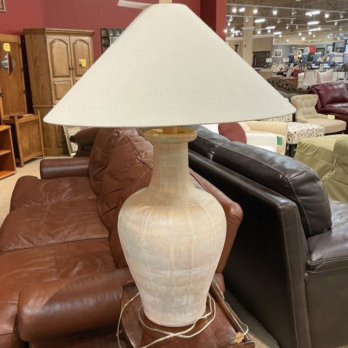 Large Shade Grey Table Lamp (AT)