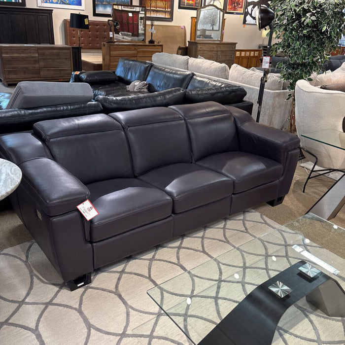 Eggplant Leather Electric Reclining