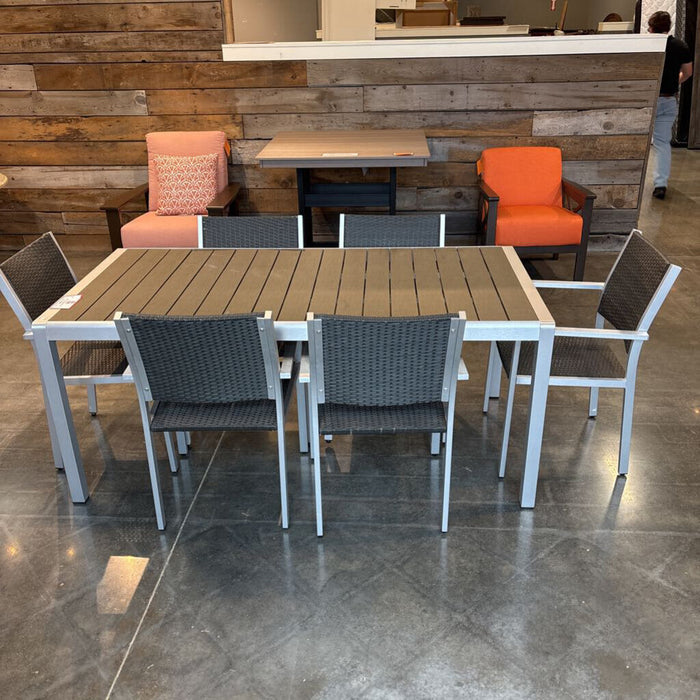 Outdoor Patio Table + 6 Chairs (KHK)