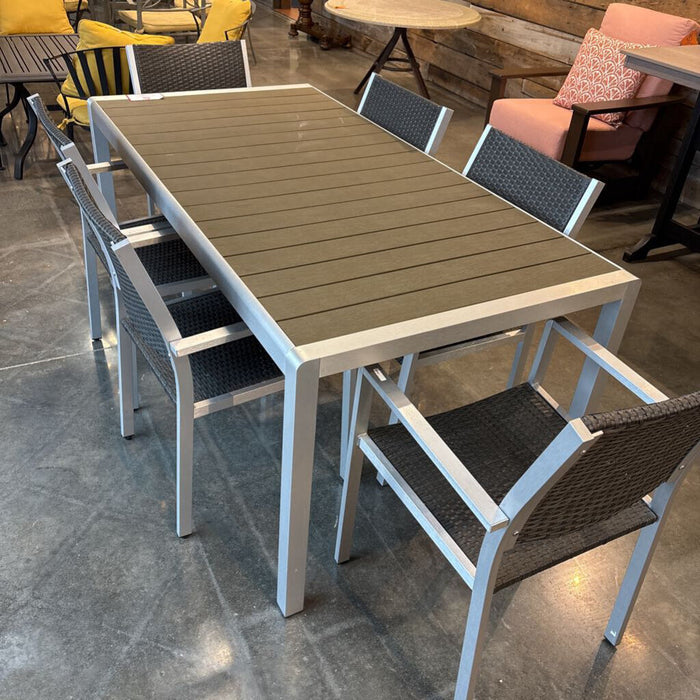 Outdoor Patio Table + 6 Chairs (KHK)