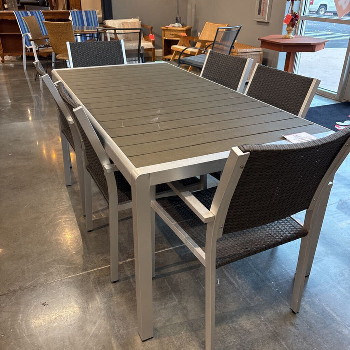 Outdoor Patio Table + 6 Chairs (KHK)