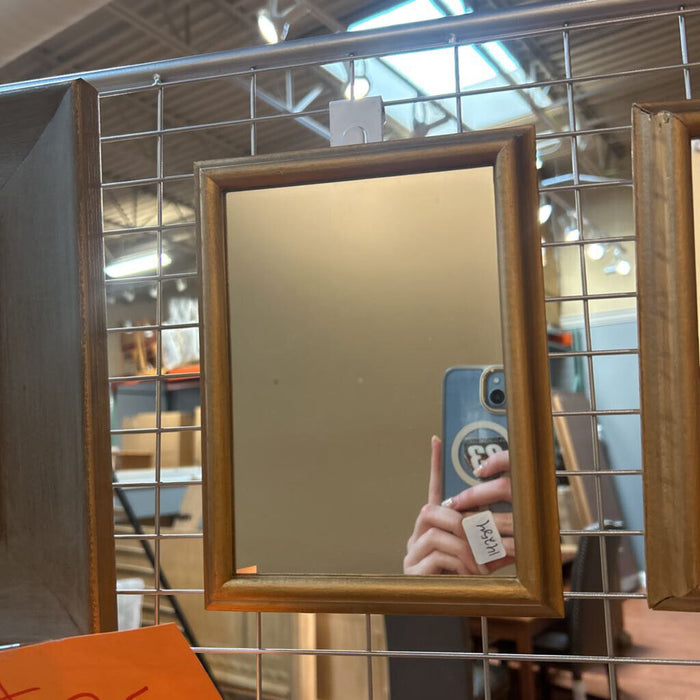 S/2 Small Sq Gold Framed Mirror (M)