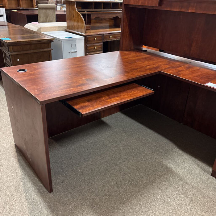 3PC Cherry Desk+3Drawer File Cabinet (IIH)