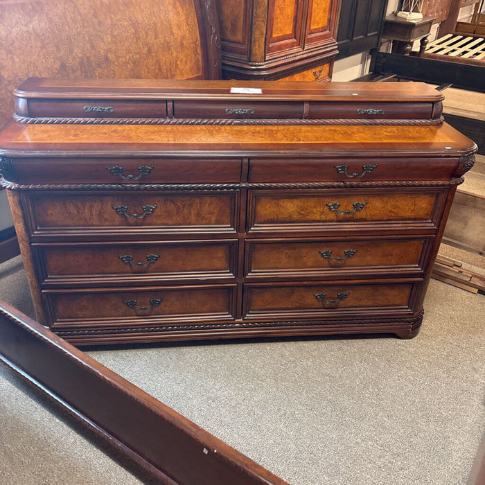 Napa Valley Long Dresser + Mirror (BBLK)