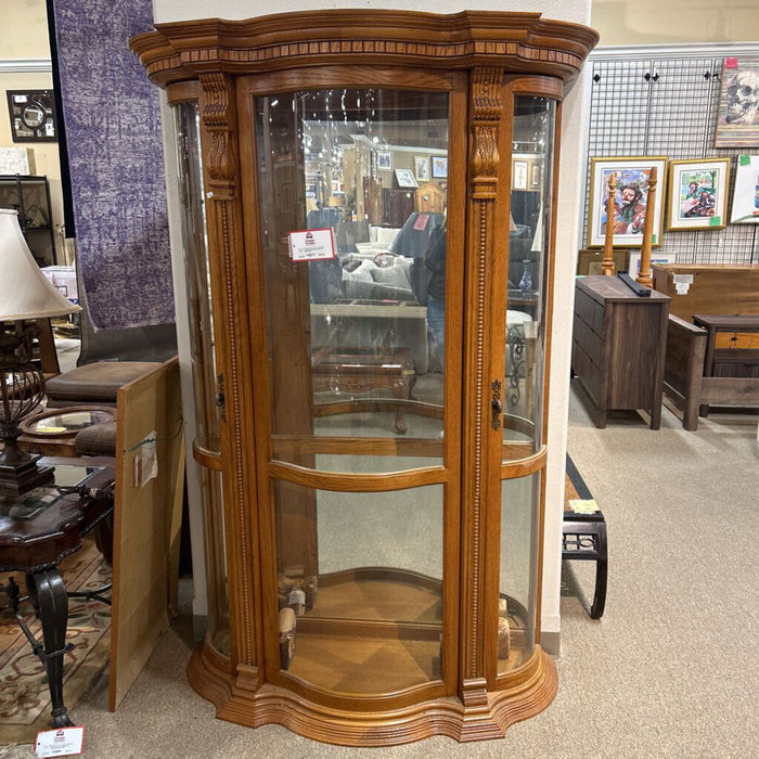 Curved Oak Curio (ATH)