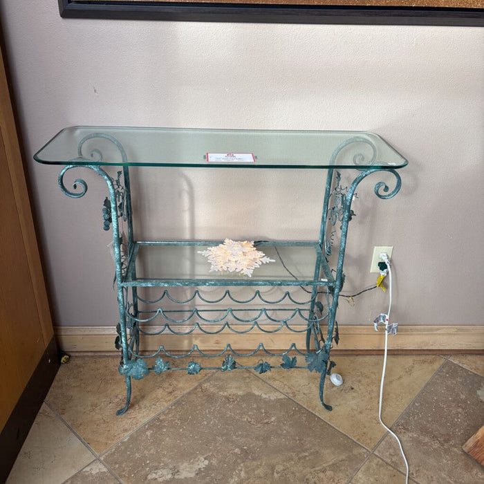 Green Brass Wine Rack w/ GT+ Glass Shelf(SLH)