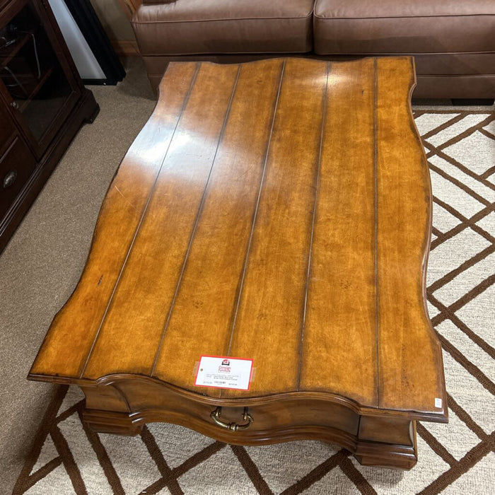 Large Brown Wood Outback Cocktail Table w/ 2 Drawers(CLKH)