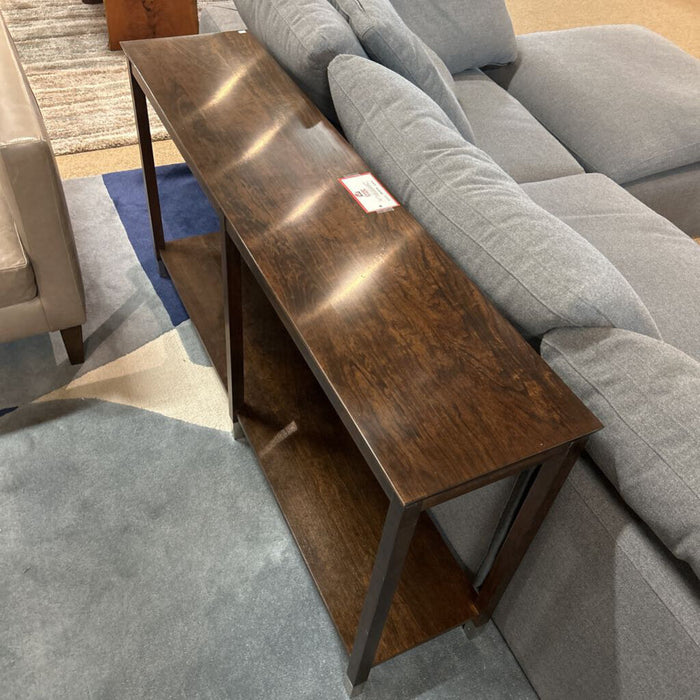 Console/Graphite w/ Nickel-Modern Brown Wood Sofa Table(BAHH)
