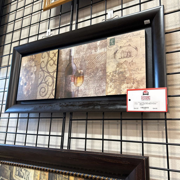 Long Wine Black-Framed Art(LH)
