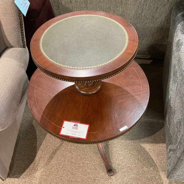 DW 2 Tier Rounded Antique End Table (BAI)